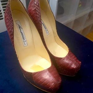 BRIAN ATWOOD Snakeskin Pumps